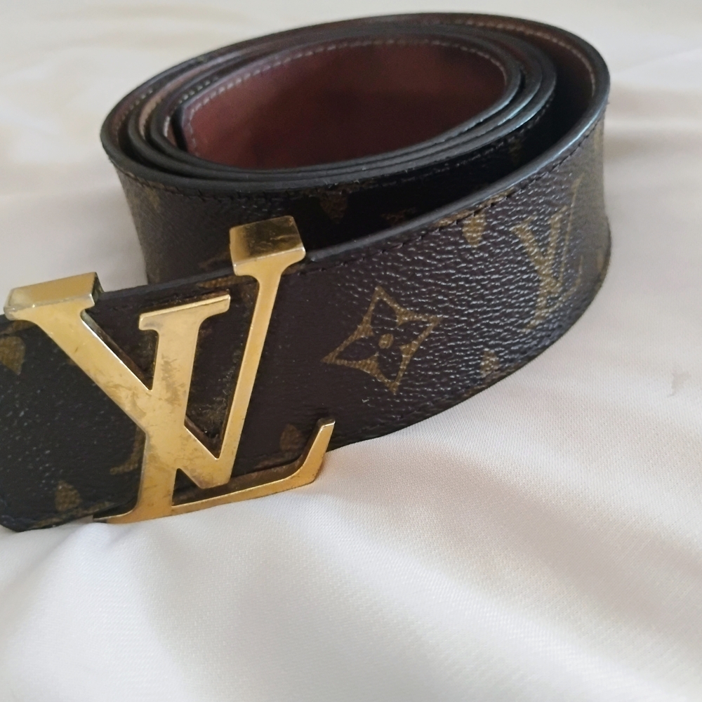 Louis Vuitton Brown Monogram LV Buckle Men's Belt Size 100/40